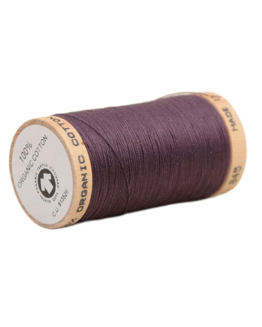 Spool of 100% organic cotton thread 275m purple