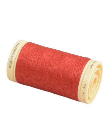 Bobina de hilo Algodón Oeko Tex Pima 600m rojo fuego