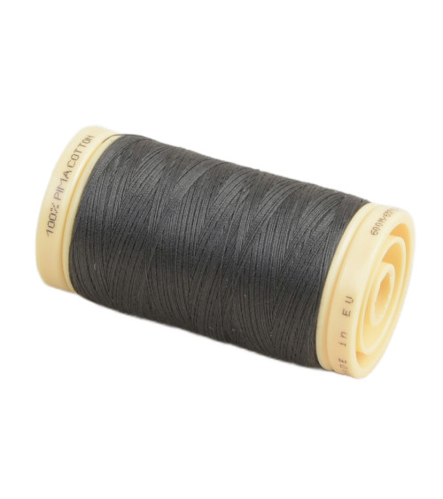 Spool of Oeko Tex Pima Cotton thread 600m shadow gray