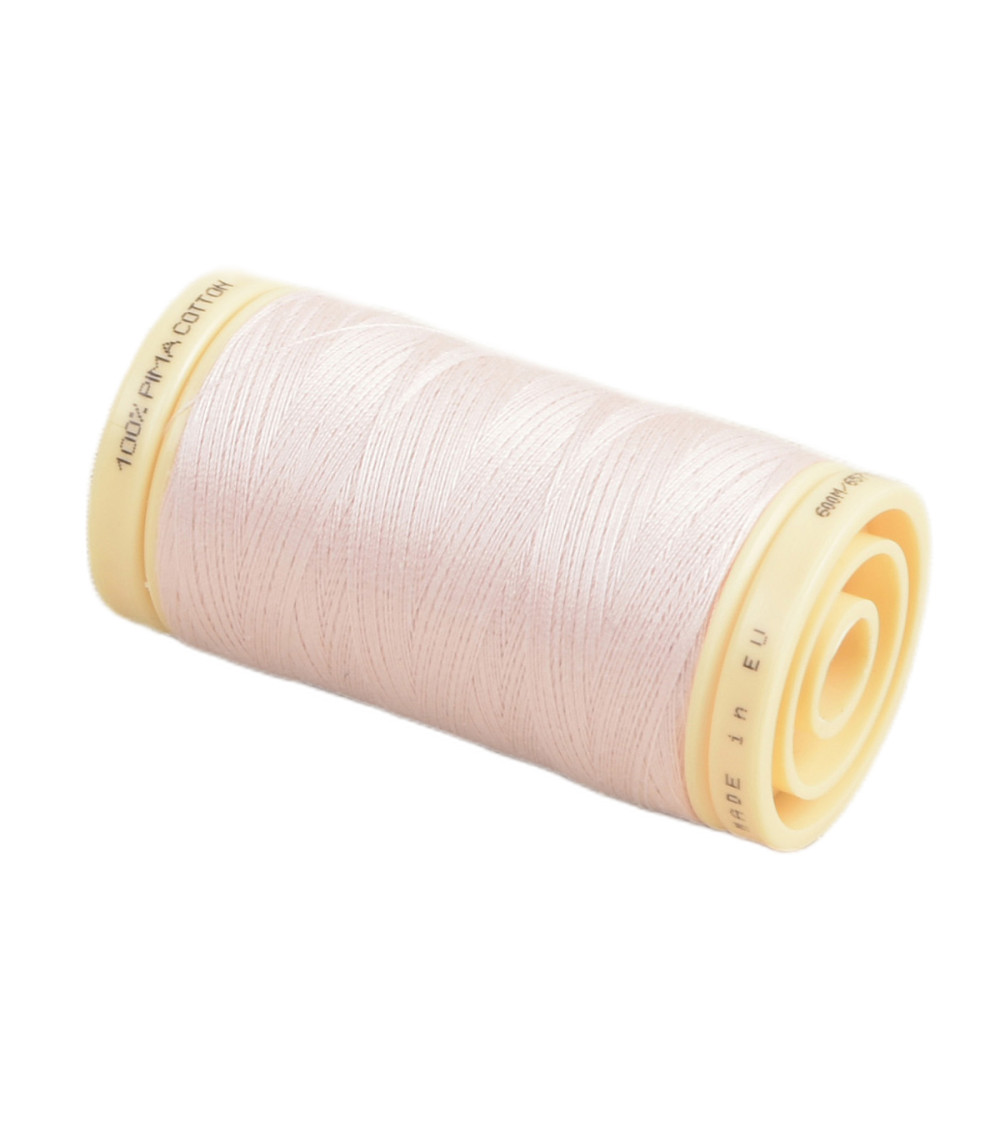 Bobine de fil Coton Pima Oeko Tex 600m rose fleur