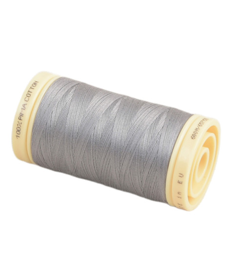 Spool of Pima Cotton Oeko Tex thread 600m light gray