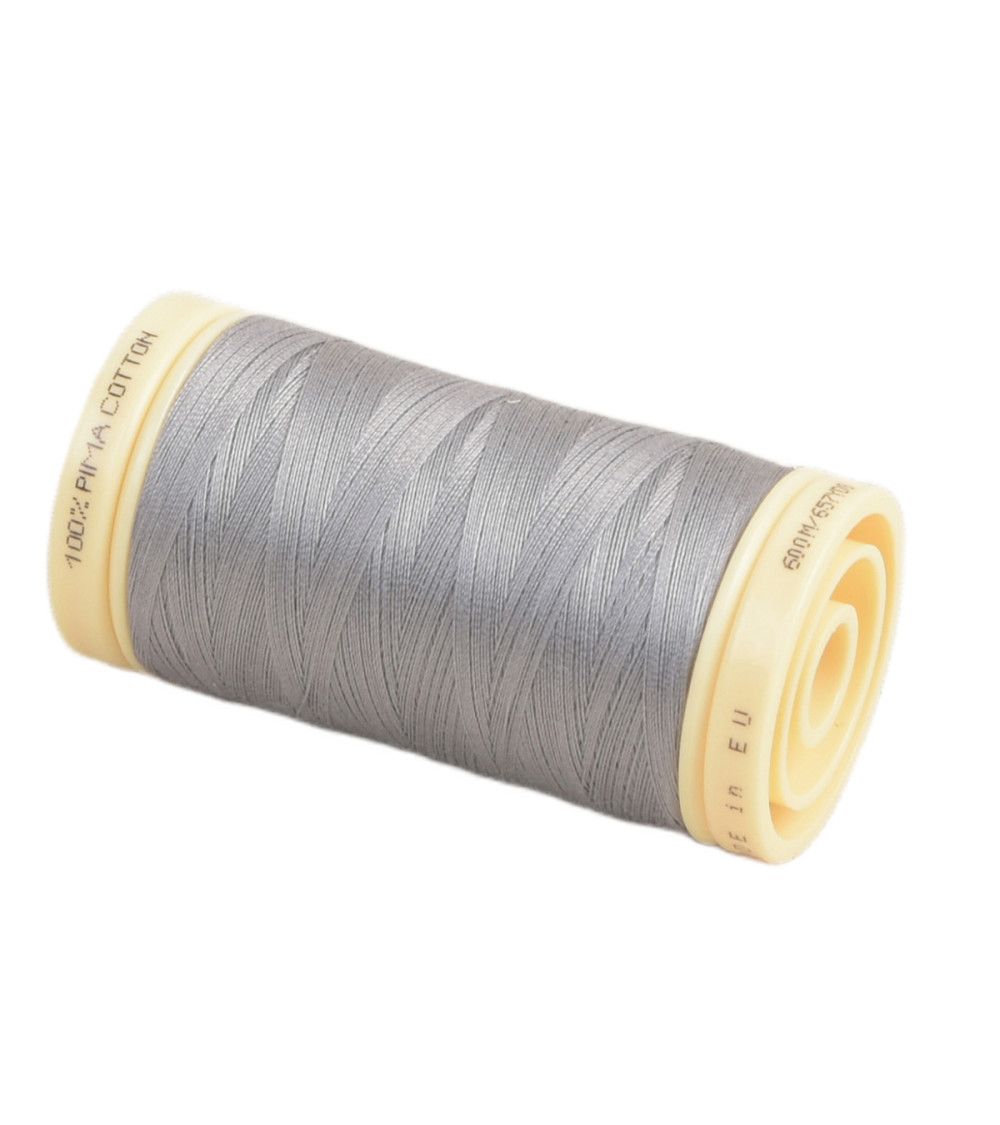 Oeko Tex Pima Cotton Thread Spool 600m Light Grey