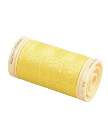 Bobine de fil Coton Pima Oeko Tex 600m jaune vibrant