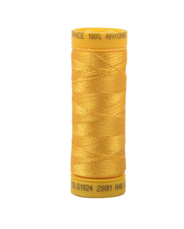 Spule aus 100 % Viskose-Stickgarn, 200 m – Ockergelb C24