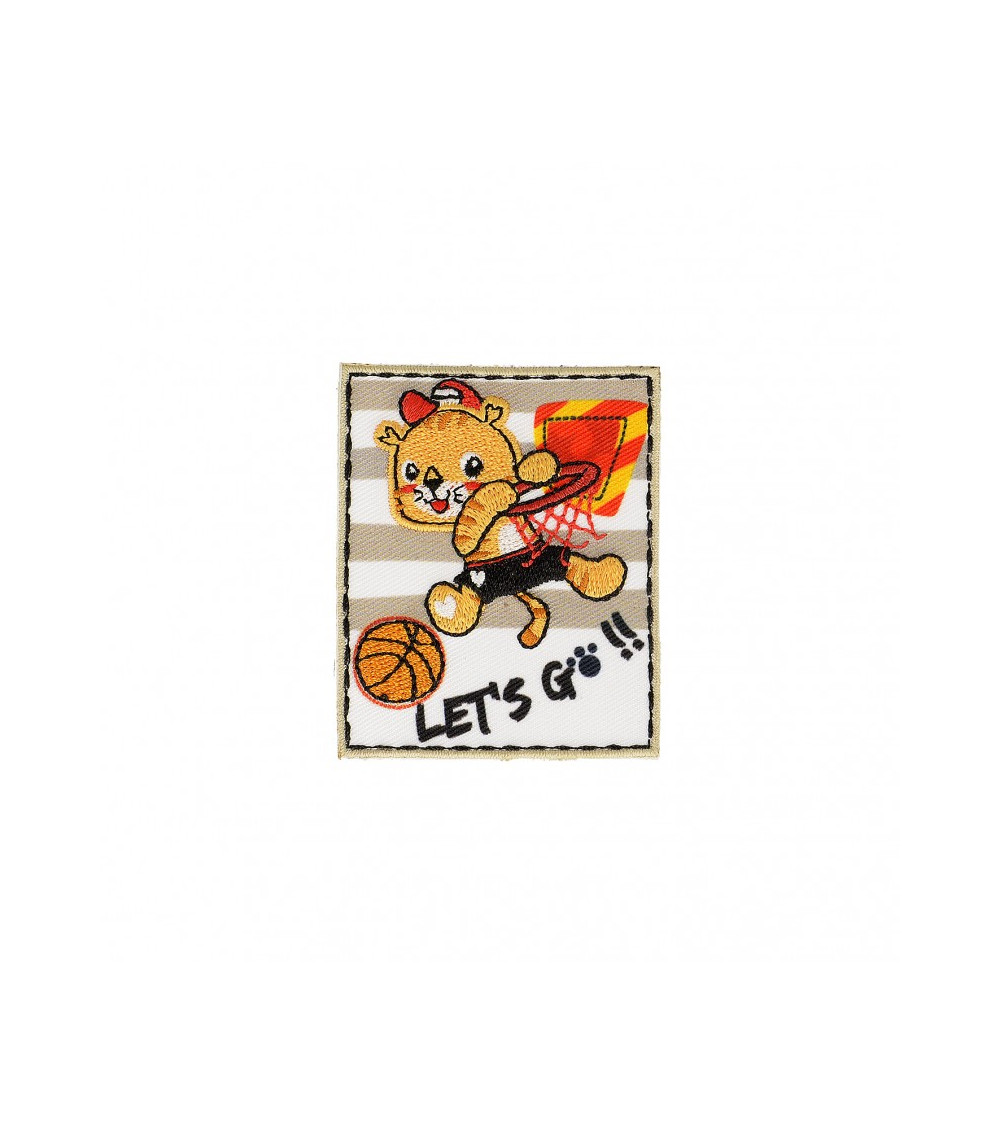 Set di 3 toppe termoadesive Cucciolo di leone grande da basket 4,5 cm x 6 cm
