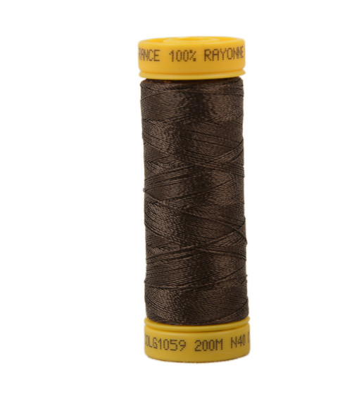 100% Viscose Embroidery Thread Spool 200m - Dark Brown C59