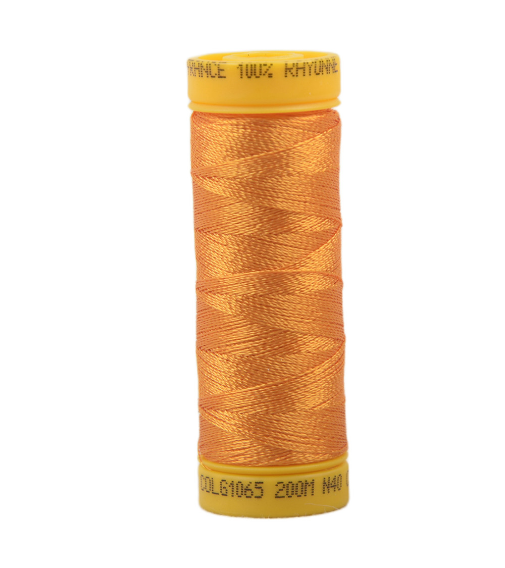 Spool of 100% viscose embroidery thread 200m - Orange Melon C65