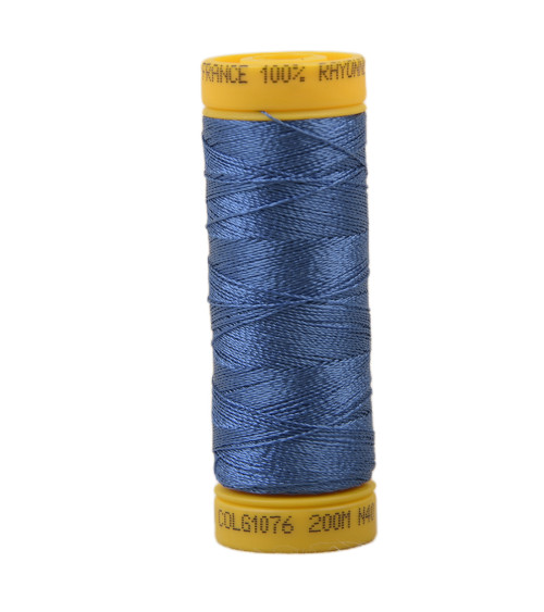 Bobine fil à broder 100% viscose 200m - Bleu Cobalt C76