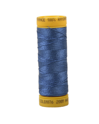 Bobina de hilo de bordar 100% viscosa 200m - Azul Cobalto C76