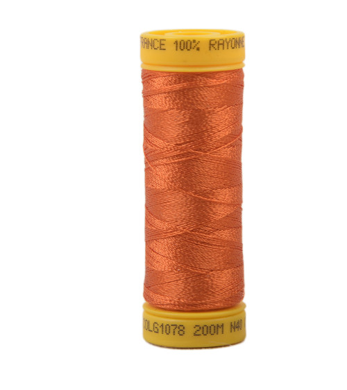 Spool of 100% viscose embroidery thread 200m - Orange Paprika C78