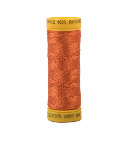 Spool of 100% viscose embroidery thread 200m - Orange Paprika C78