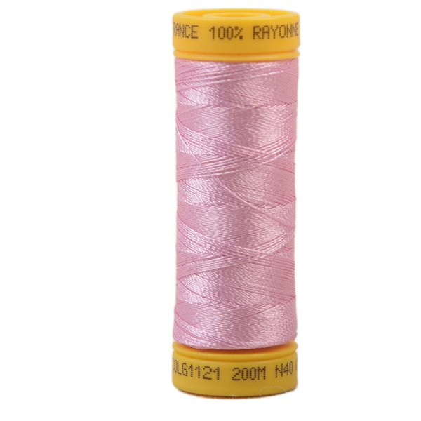 Bobine fil à broder 100% viscose 200m - Rose Layette C121