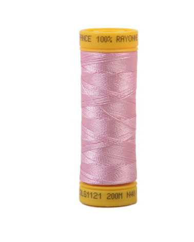 Spule aus 100 % Viskose-Stickgarn, 200 m – Layette Pink C121