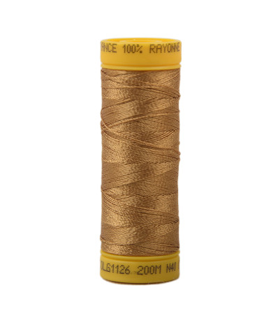 Bobine fil à broder 100% viscose 200m - Marron Caramel C126