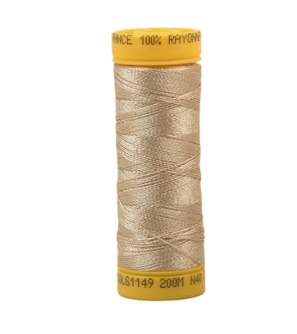 Bobina de hilo de bordar 100% viscosa 200m - Beige claro C149