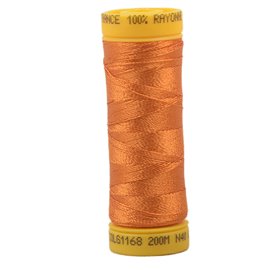 Bobine fil à broder 100% viscose 200m - Orange Citrouil C168