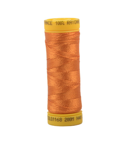 Spool of embroidery thread 100% viscose 200m - Pumpkin Orange C168