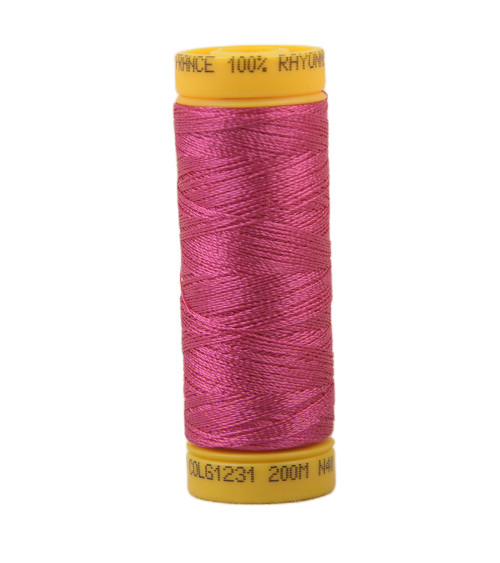 Bobina hilo de bordar 100% viscosa 200m - Rosa Fucsia C231