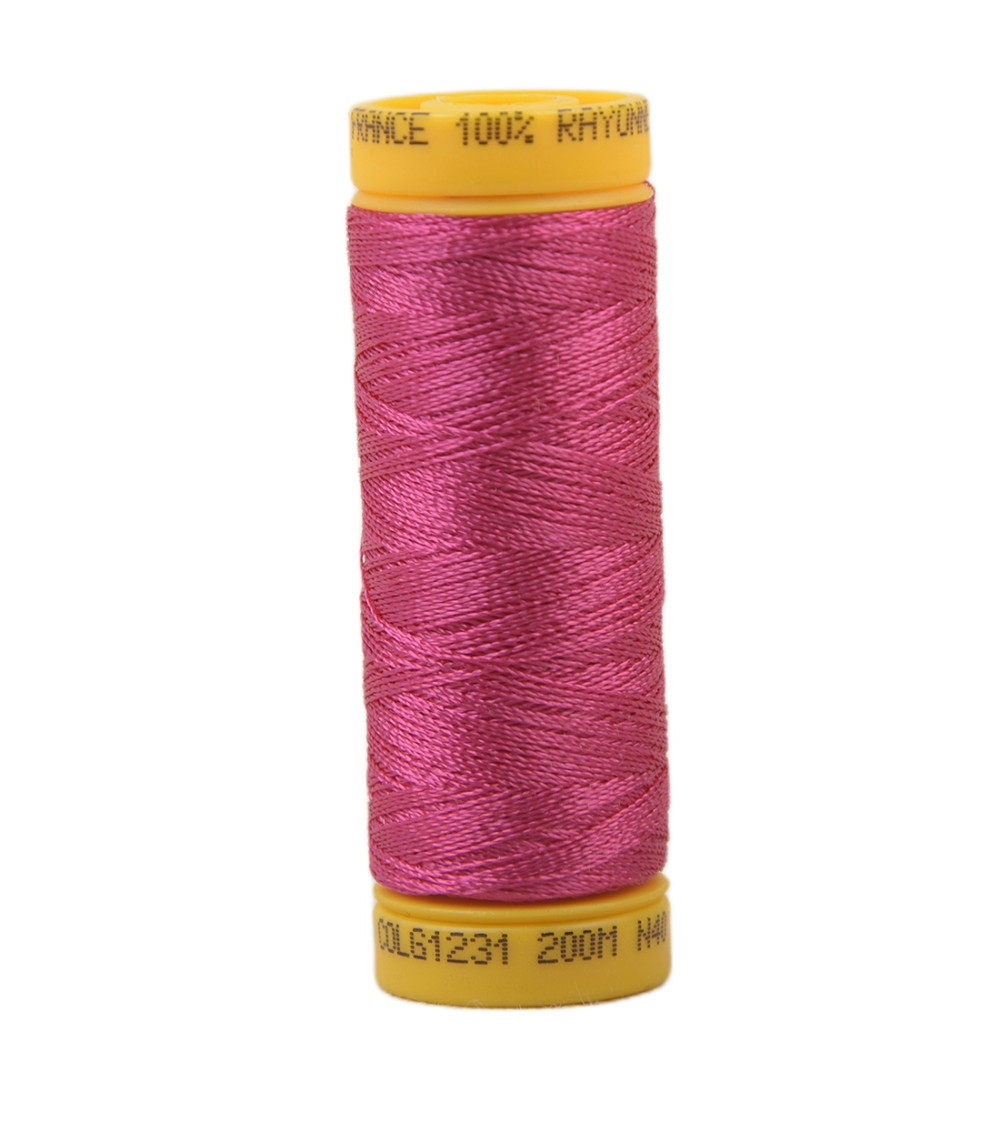 Bobina hilo de bordar 100% viscosa 200m - Rosa Fucsia C231