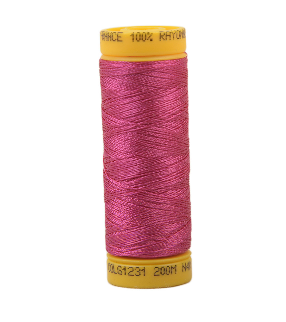 Bobine fil à broder 100% viscose 200m - Rose Fuchsia C231