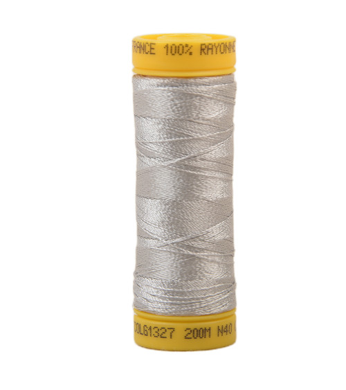 Bobina di filo da ricamo 100% viscosa 200 m - Grigio Chiaro C327