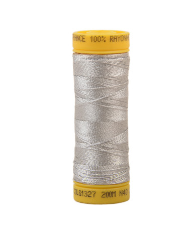 Bobina di filo da ricamo 100% viscosa 200 m - Grigio Chiaro C327