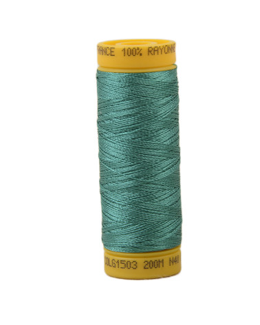 Spule aus 100 % Viskose-Stickgarn, 200 m – Wassergrün C503