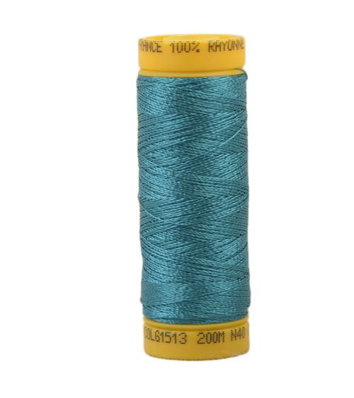 Spool of 100% viscose embroidery thread 200m - Peacock Blue C513