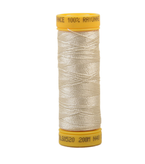 Bobine fil à broder 100% viscose 200m - Beige C520