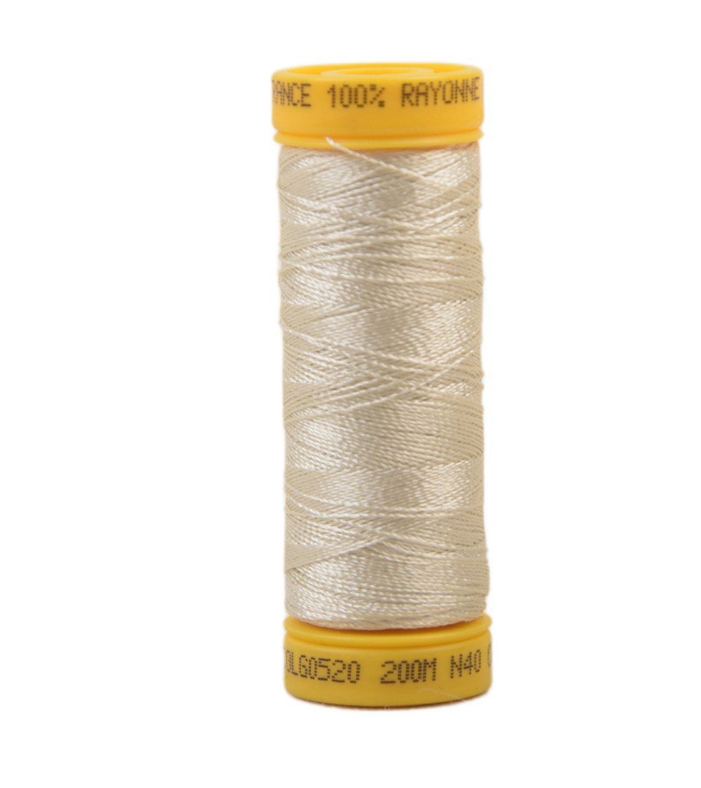 Spool of embroidery thread 100% viscose 200m - Beige C520