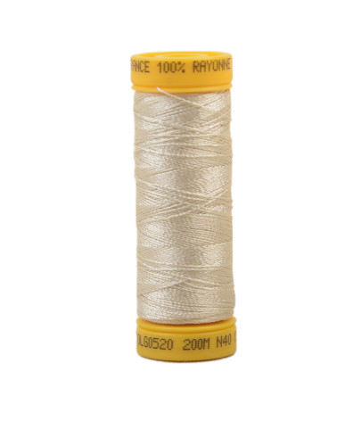 Bobine fil à broder 100% viscose 200m - Beige C520