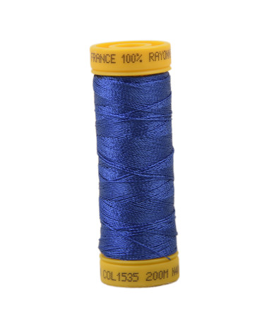 Spule aus 100 % Viskose-Stickgarn, 200 m – Ultramarinblau C535