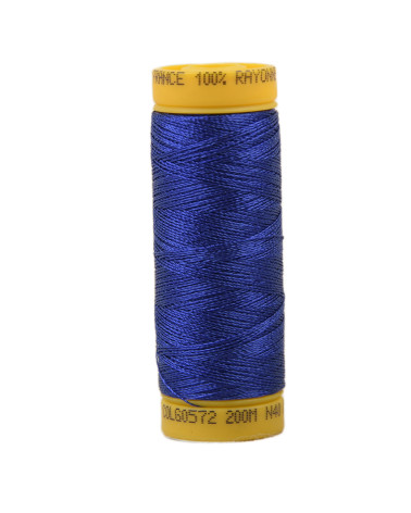 Spule aus 100 % Viskose-Stickgarn, 200 m – Saphirblau C572