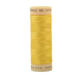 Bobine fil coton 90m fabriqué en France - Jaune C19