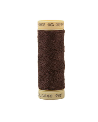 90m cotton thread spool made in France - Havana C40