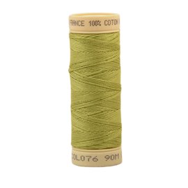 Bobine fil coton 90m fabriqué en France - Vert Kaki C76