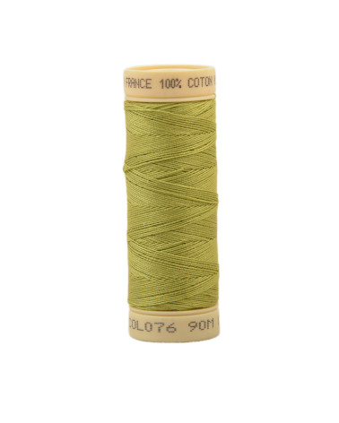 Bobina di filo di cotone da 90 m prodotta in Francia - Verde Khaki C76