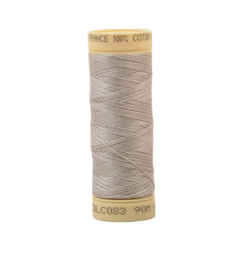 90m cotton thread spool made in France - Light gray C83