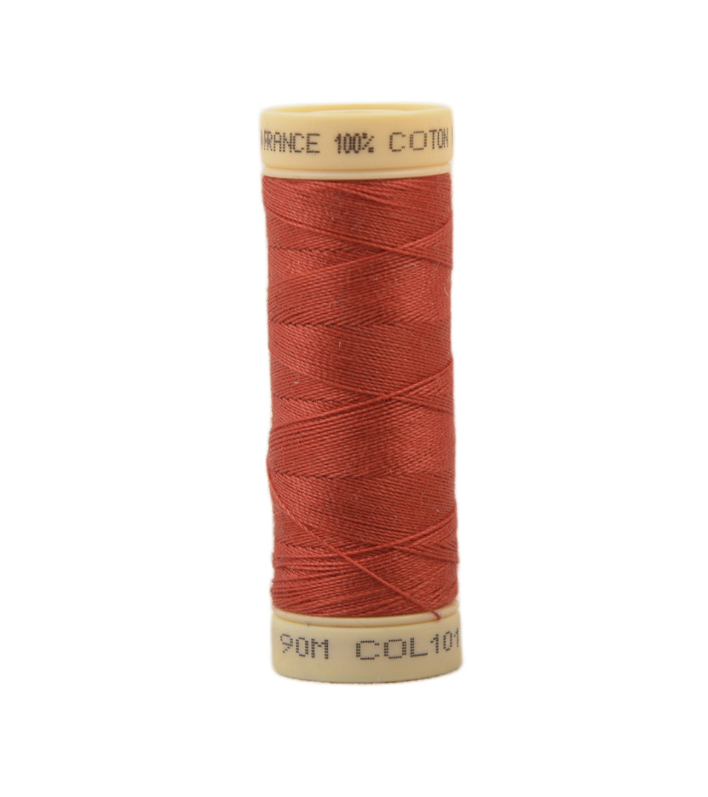 Bobina di filo di cotone da 90 m prodotta in Francia - Arancione scuro C101