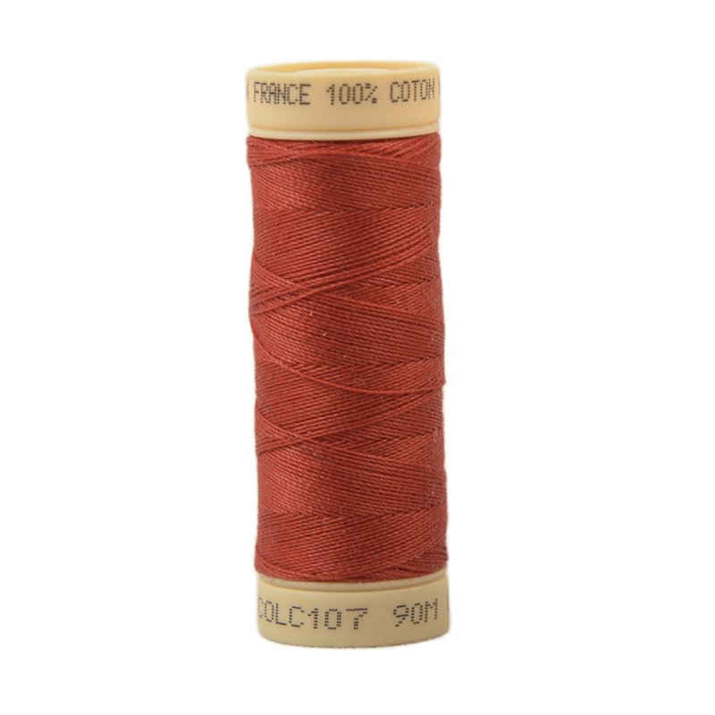 Bobine fil coton 90m fabriqué en France - Brique C107 -  -  Vente en ligne d'articles de mercerie