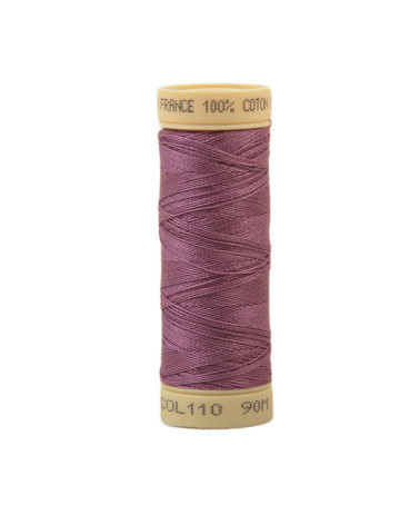 Bobina de hilo de algodón de 90 m fabricada en Francia - Begonia rosa C110