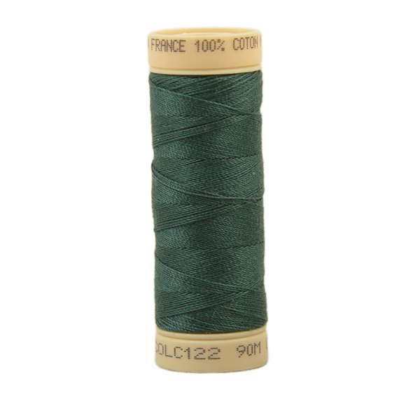 Bobine fil coton 90m fabriqué en France - Vert fougere C122