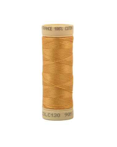 90m cotton thread spool made in France - Melon yellow C130
