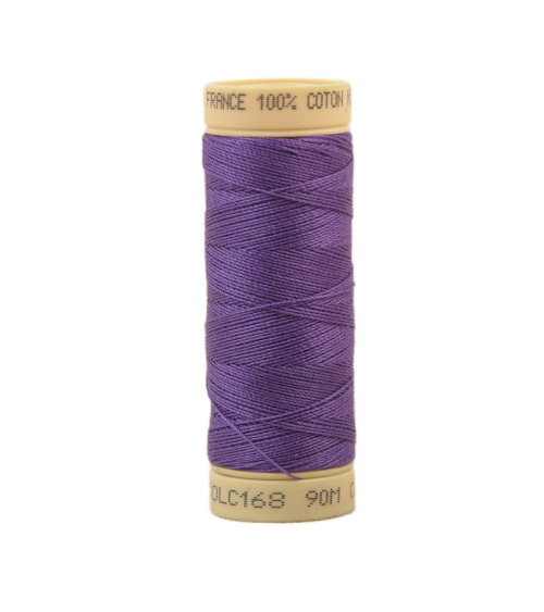 90m cotton thread spool made in France - Clematite purple C168