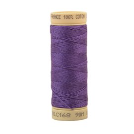 Bobine fil coton 90m fabriqué en France - Clematite violet C168