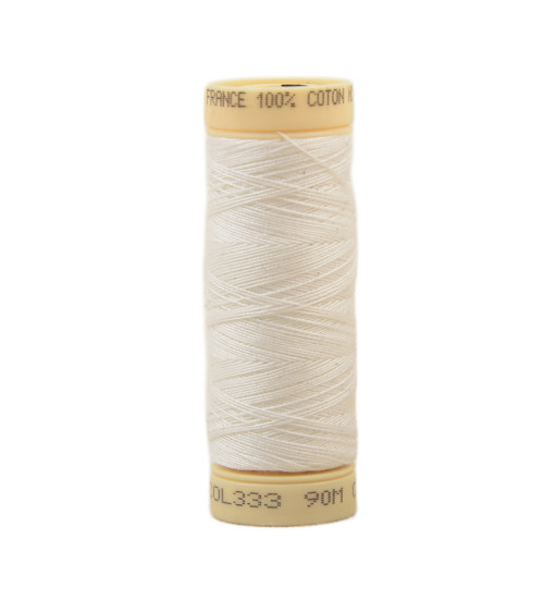 90m cotton thread spool made in France - Givre C333