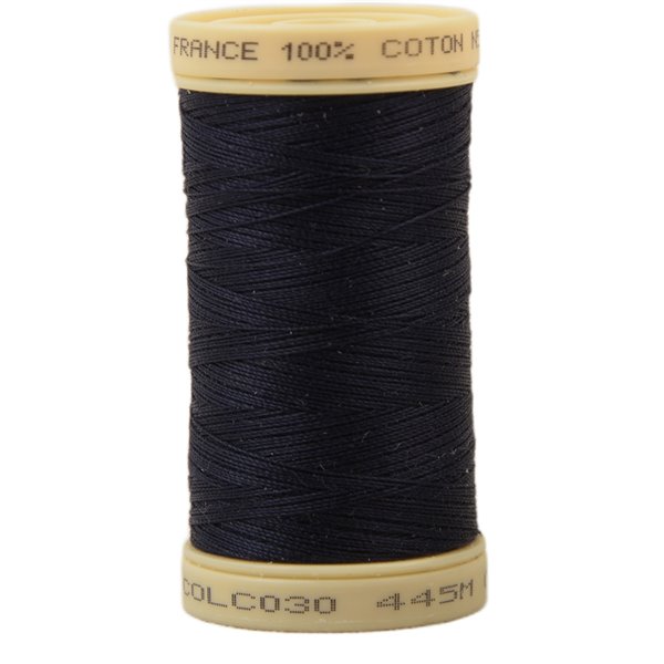Bobine fil 100% coton made in France 445m - Bleu marine C30