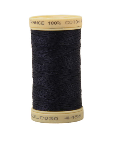 Bobine fil 100% coton made in France 445m - Bleu marine C30