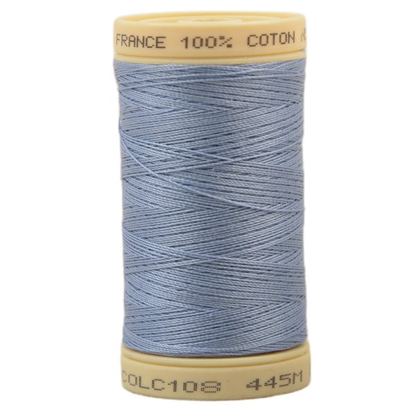Bobine fil 100% coton made in France 445m - Bleu matignon C108