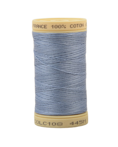 Bobine fil 100% coton made in France 445m - Bleu matignon C108